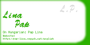 lina pap business card